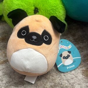 Squishmallows Tan and Black Pug Plush